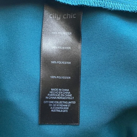 City Chic Women Plus Size 18 Teal Dress Knot Front - Picture 9 of 9